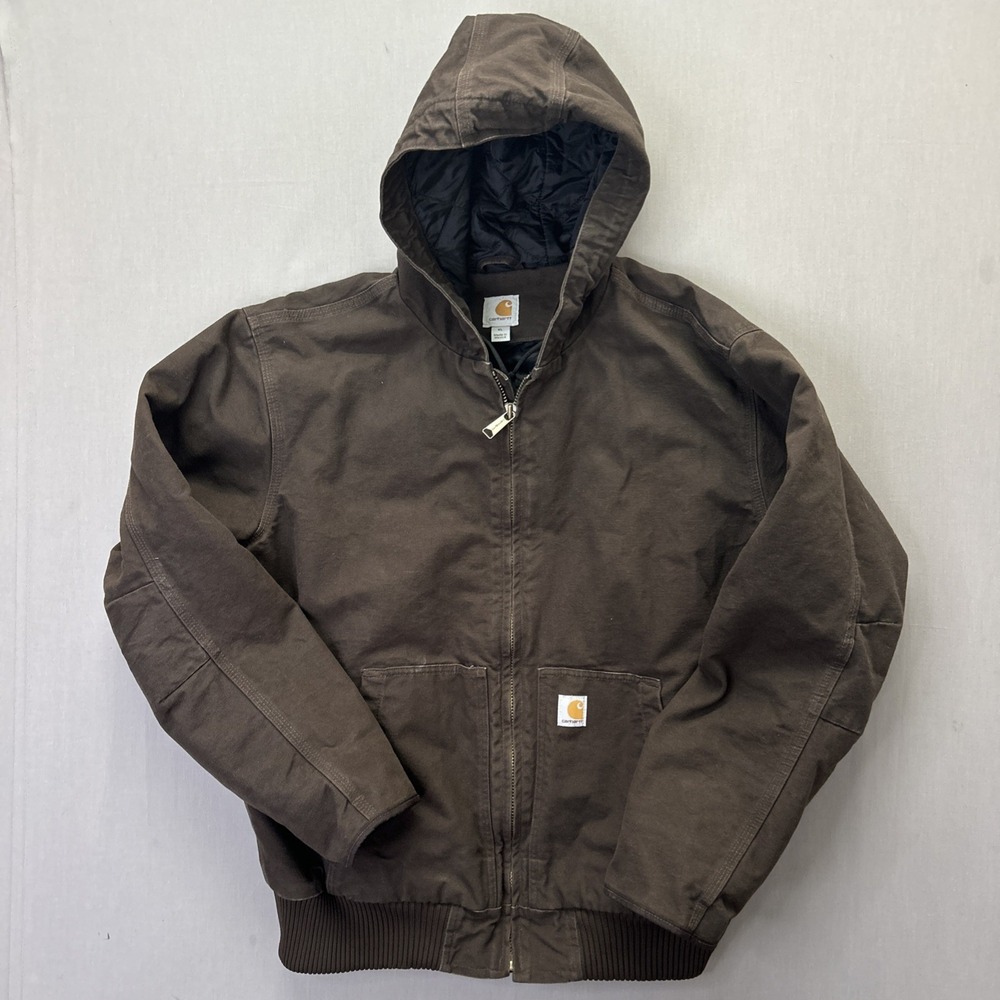 Carhartt Duck Insulated Active Jac Brown XL 104050-DKB Loose Fit